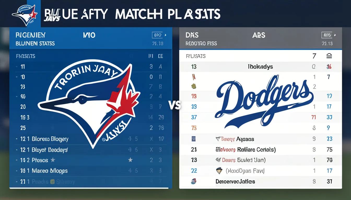 Toronto Blue Jays vs Dodgers Match Player Stats